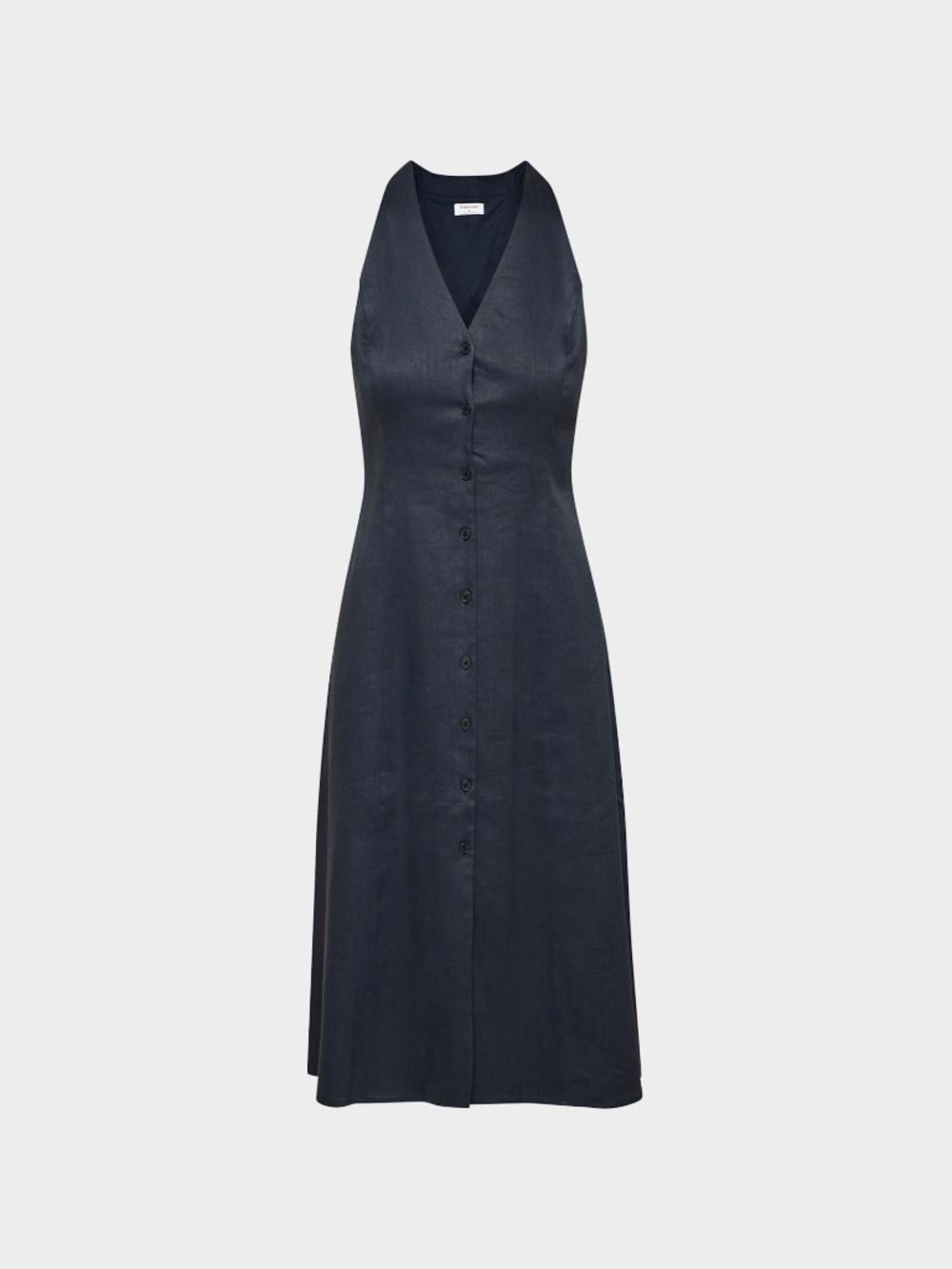 Babaton Ventura Linen Halter Dress
